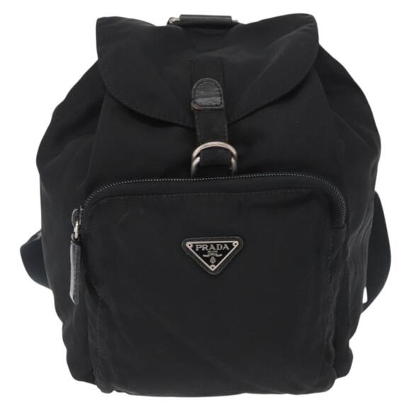 PRADA Backpack Nylon Black Silver Auth 154530 main image 11